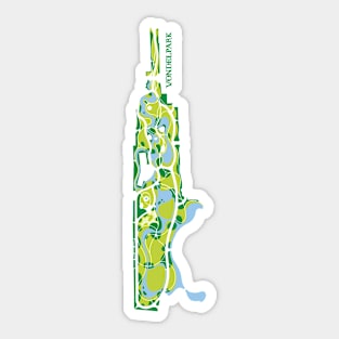 Vondelpark Amsterdam map vertical Sticker